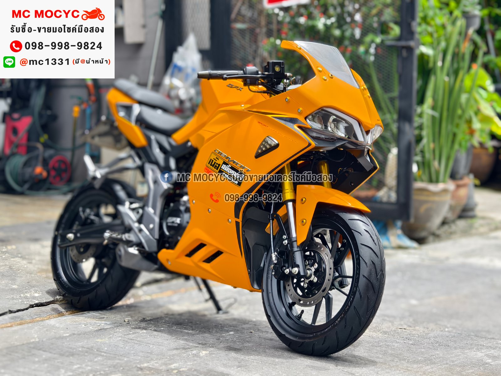 Gpx Demon Gr 150r 2019 เลขไมล์ 1000กิโล รถบ้านเครื่องท่อเดิม เล่มเขียวชุดโอนครบ  No1073