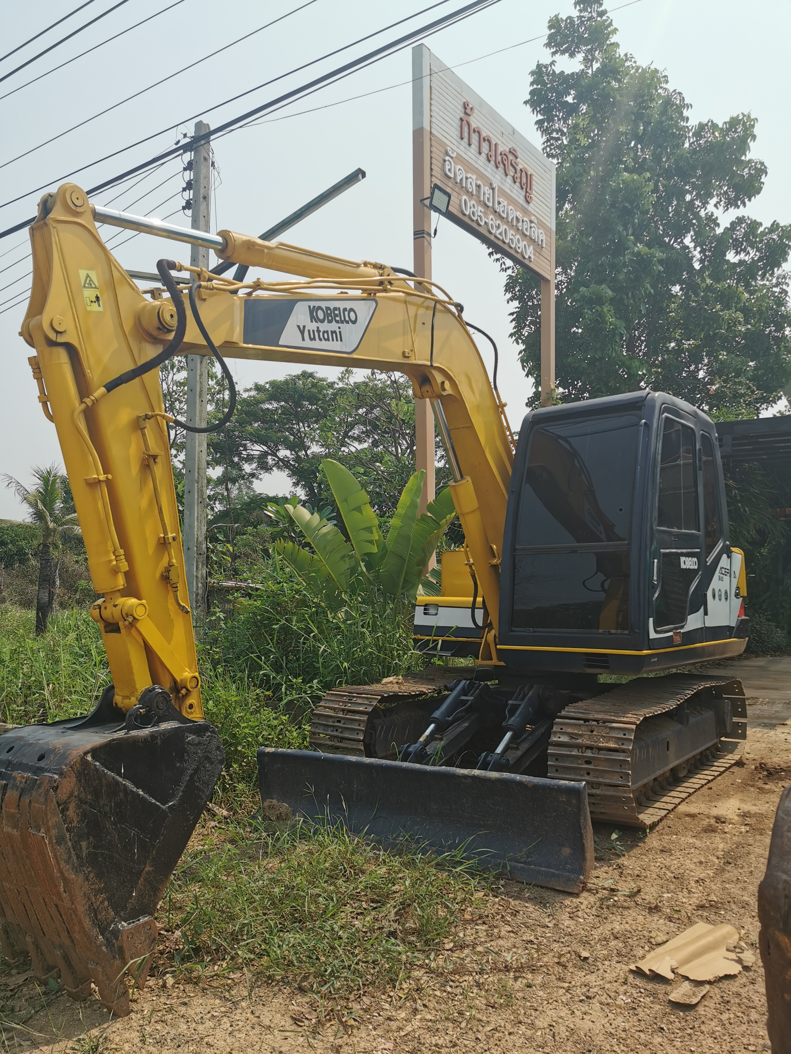 KOBELCO SK60 ไลน์เจาะ ใบมีดดัน