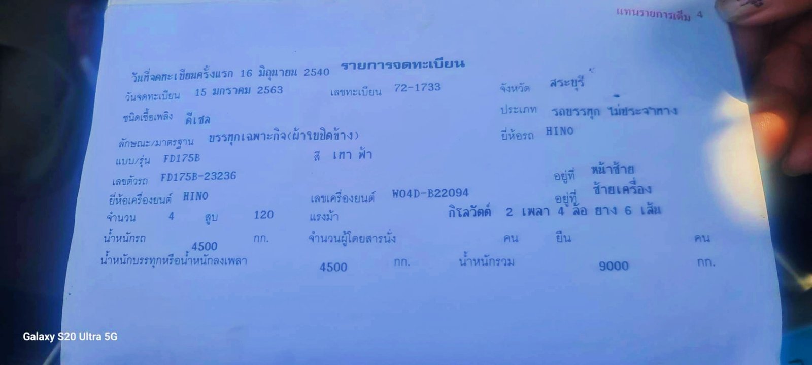 ราคา229000บาทขายรถบรรทุกหกล้อฮีโน่FD175Bเครื่องWO4D-120แรงม้าแน่นมากๆรถปี2540 กระบะเหล็กยาว 6 เมตรกว