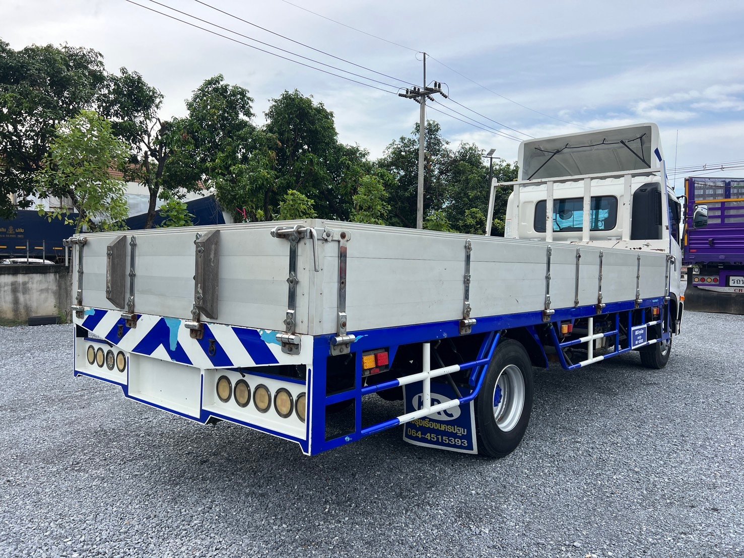 HINO  FC9J 175 แรงม้า ปี65 ไมล์  120,000 KM.#กระบะเหล็ก แผงเตี้ยอลูมิเนียม สูง 50 ซม.#LEK 801