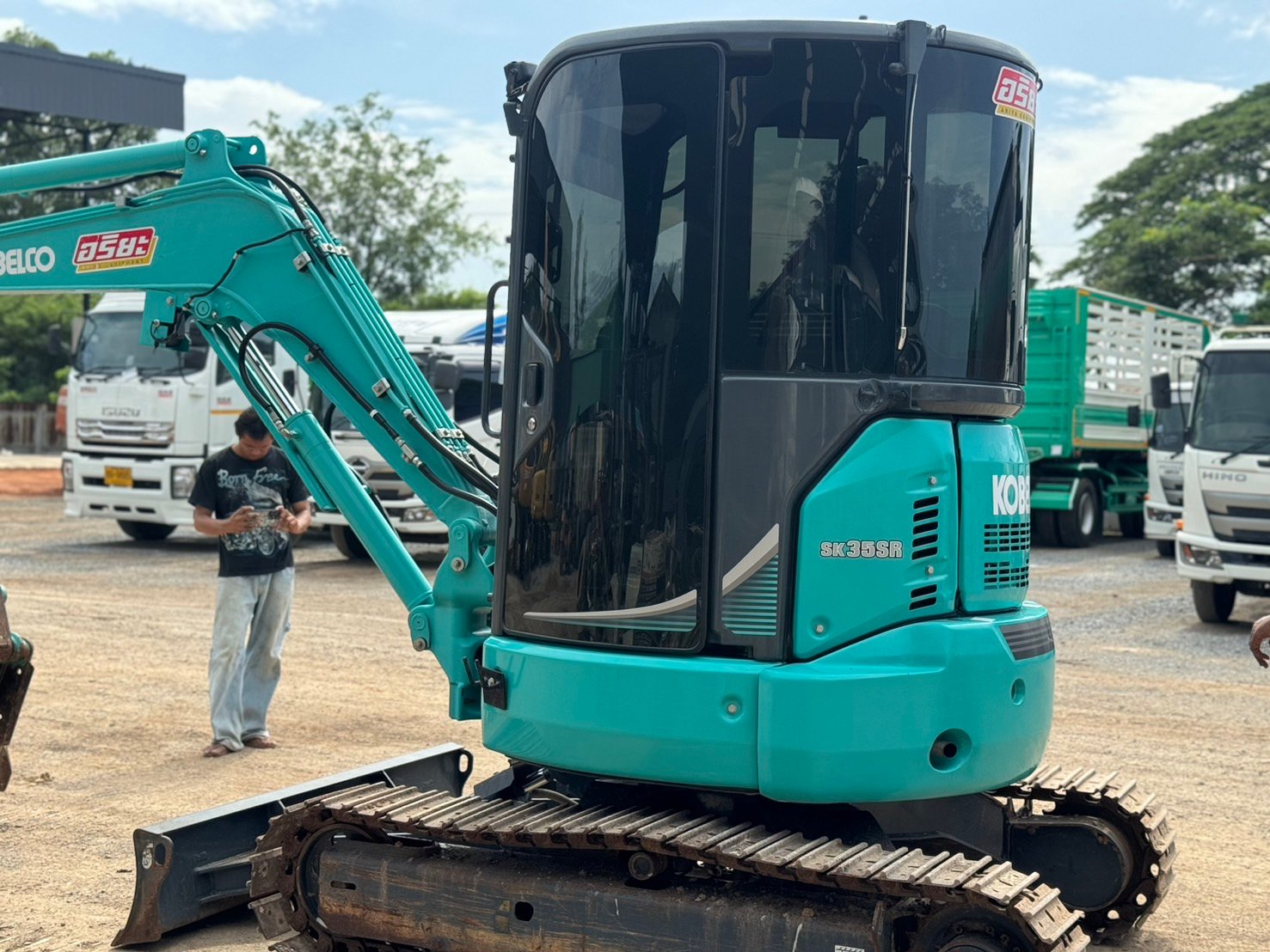 Kobelco sk35sr-6 ออกศูนย์อริยะ ชั่วโมงน้อย 2,179 P.M. #รถแบคโฮ#LEK 929 Kobelco sk35sr-6 ออกศูนย์อริยะ ชั่วโมงน้อย 2,179 P.M. #รถแบคโฮ#LEK 929