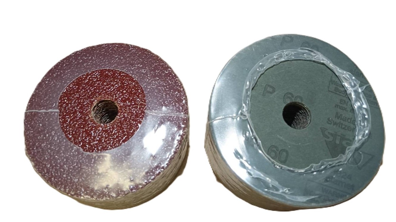 CLEARANCE SALE Fiber disc กลมสีแดงหลังแข็ง