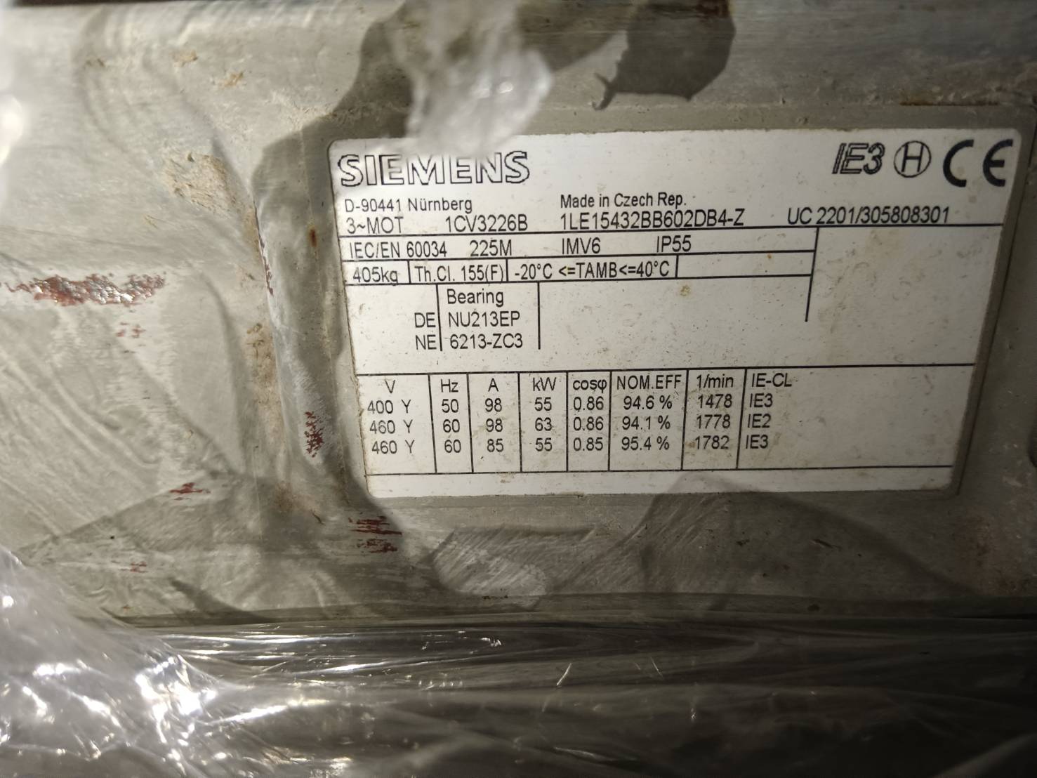 CLEARANCE SALE MOTOR 55 KW CLEARANCE SALE MOTOR 55 KW