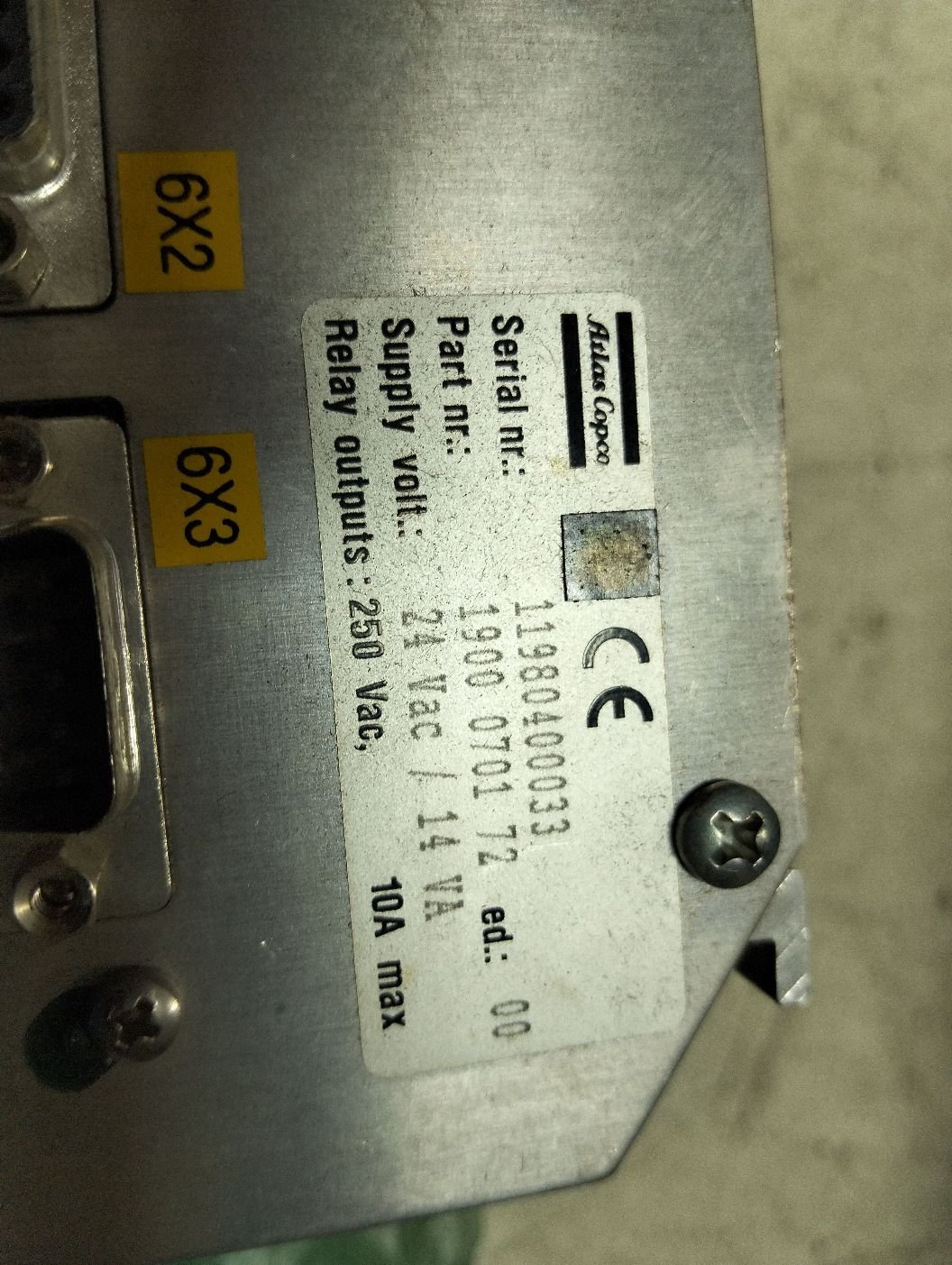 I O MODULE, ATLAS-COPCO, 1900-0701-72, 24V, 14VA
