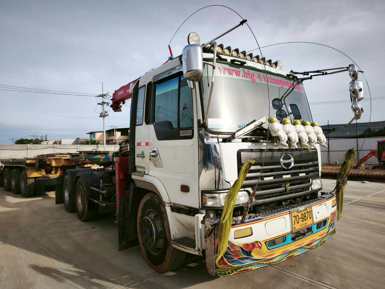 หัวลาก+หาง ติดเครน 5 ตัน HINO PROFIA เครื่องP11-290 แรงม้า