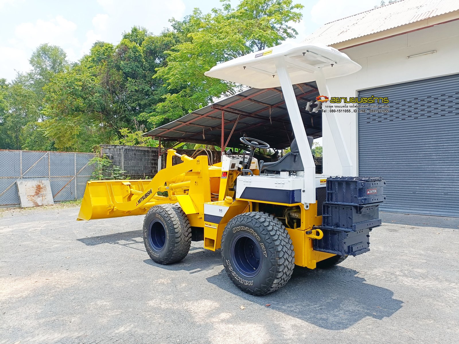รถตักล้อยาง Mitsubishi WS200 ยกสูง 3.2 เมตร บุ้งกี๋ ขนาด 0.5 คิว
