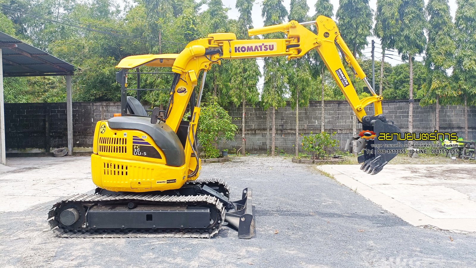 รถขุด รถแบคโฮ Komatsu PC30UU-5 รถขนาด 3 ตัน คอนโทรลสั้น ปั๊มนิ้ว บูมสไลด์ ชั่งโมงงาน 6,xxx ช.ม. รถขุด รถแบคโฮ Komatsu PC30UU-5 รถขนาด 3 ตัน คอนโทรลสั้น ปั๊มนิ้ว บูมสไลด์ ชั่งโมงงาน 6,xxx ช.ม.