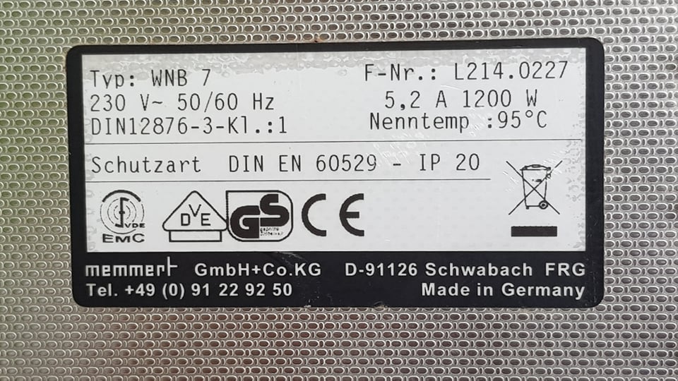 อ่างควบคุมอุณหภูมิ MEMMERT รุ่น WNB 7