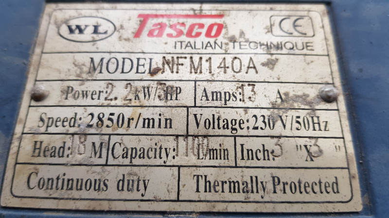 ปั๊มหอยโข่ง 3นิ้ว3แรง