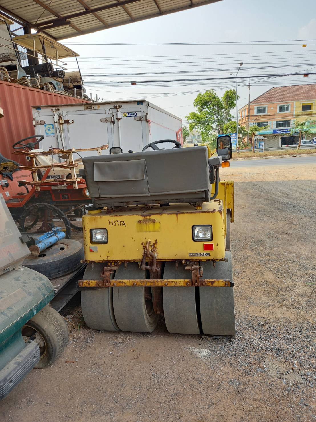 ขายรถบดเอวอ่อน SAKAI TW350 หน้าเหล็กหลังยาง