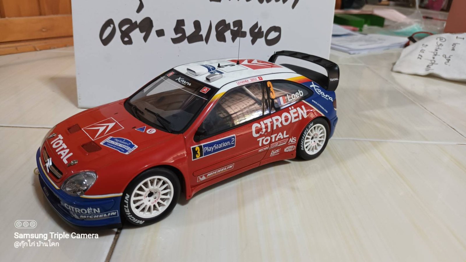 รถโมเดล รถเหล็ก AUTOart Citroen Xsara WRC No.3 S.LOEB World Rally Champions 2004 Rare 1/18 scale สาย