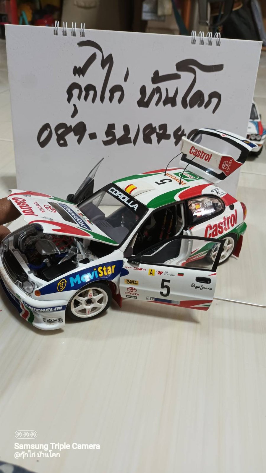 รถโมเดล รถเหล็ก Autoart 1/18 Scale Toyota Corolla WRC Castrol Movistar TAP Rally Portugal 1998 No.5 CARLOS SAINZ/L.MOYA - RARE MODEL สายฝุ่น คลาสสิค คันใหญ่ๆ งานเก่าเก็บ สภาพดี สวยๆมากครับ ใครชอบคันใหญ่ๆ แต่งบ้าน แต่งร้าน สนใจสอบถามได้