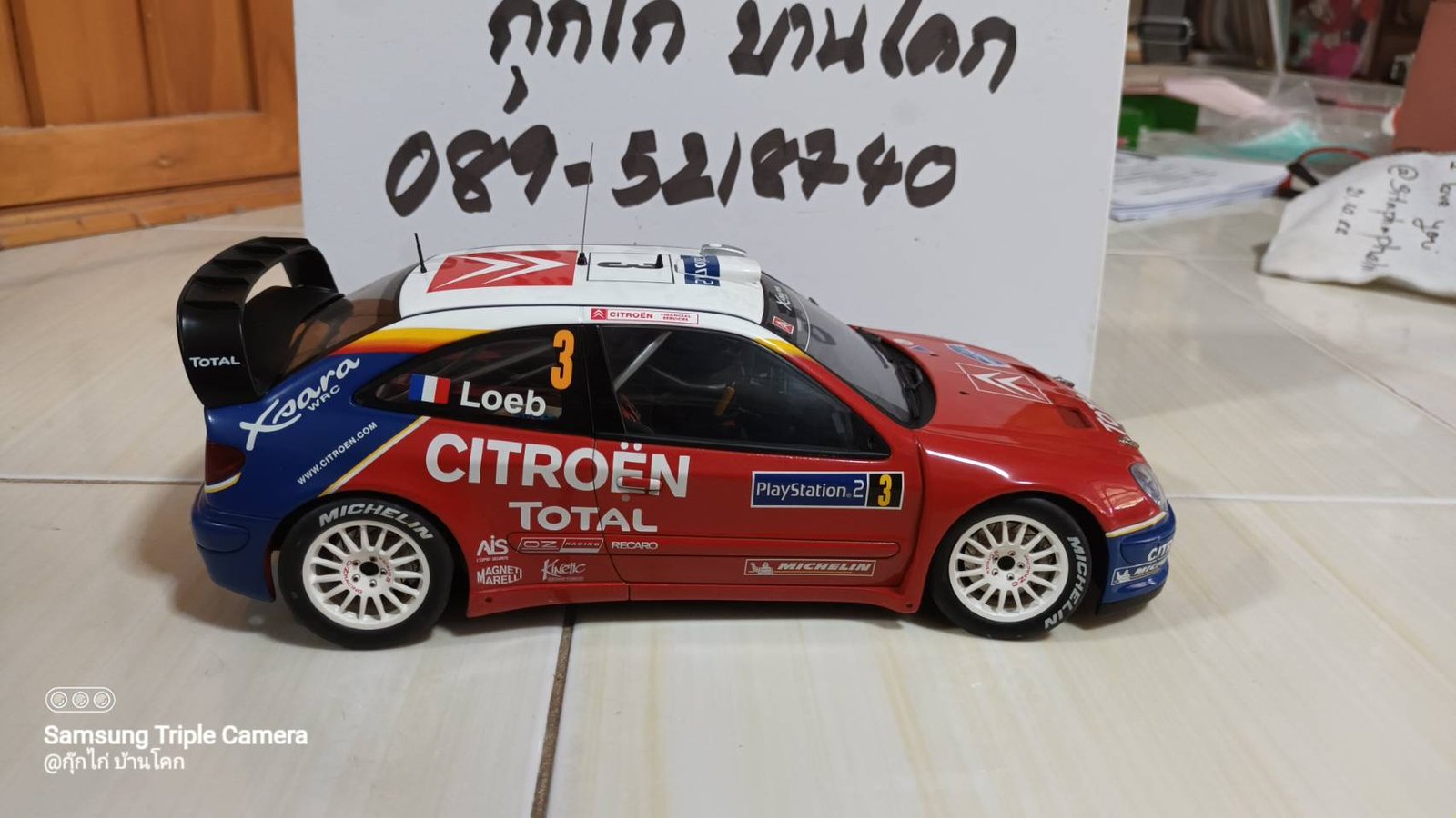 รถโมเดล รถเหล็ก AUTOart Citroen Xsara WRC No.3 S.LOEB World Rally Champions 2004 Rare 1/18 scale สาย