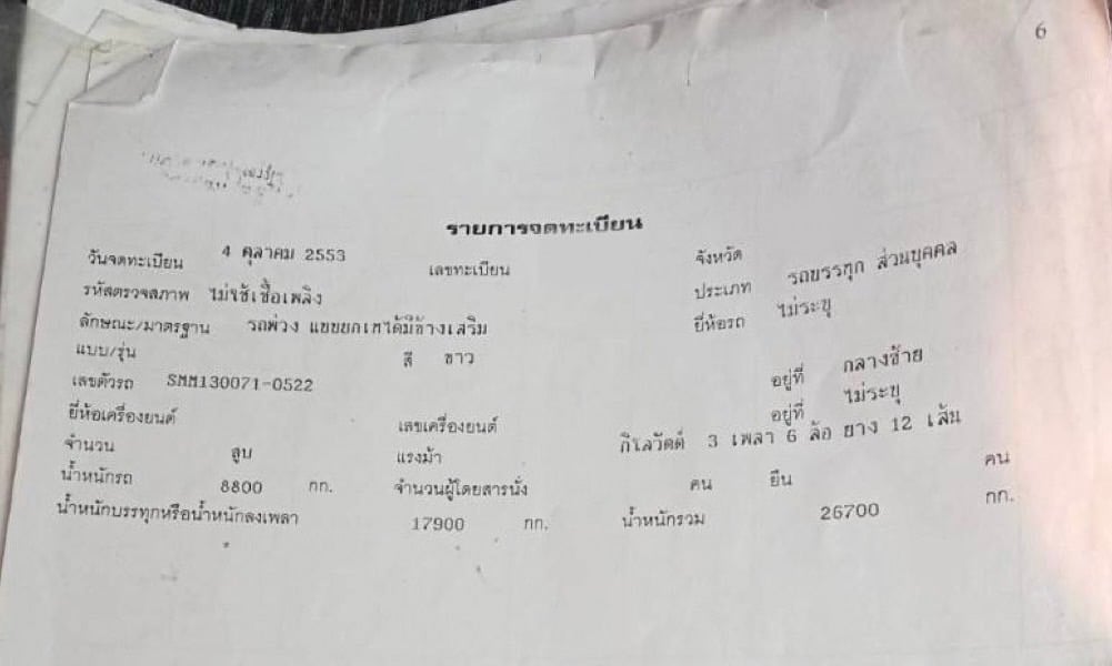 ขายหางดั้ม3เพลา SMM ปี53 เน้นโทร 099-4982892