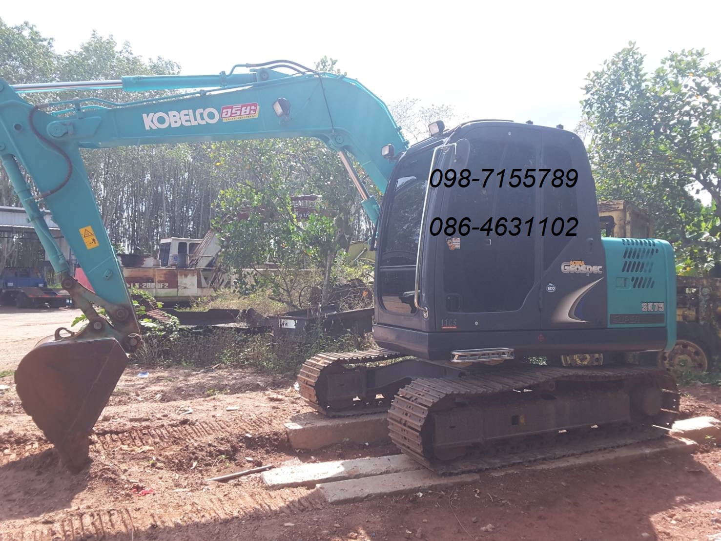 ขาย Kobelco Sk75mark8Super  สภาพนางงาม 6,500 ชั่วโมง ราคาต่อรอง เบอร์ติดต่อ 098-7155789 086-4631102