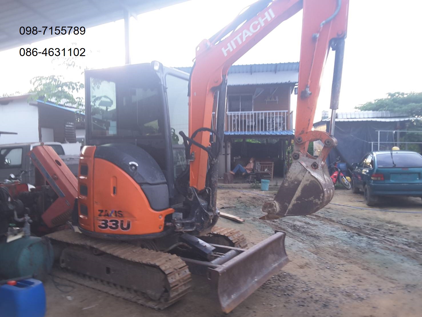 ขายแบคโฮ Hitachi Zx33U ไมล์ 1,200 ชม. 098-7155789 086-4631102