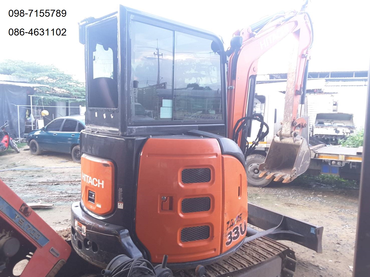 ขายแบคโฮ Hitachi Zx33U ไมล์ 1,200 ชม. 098-7155789 086-4631102