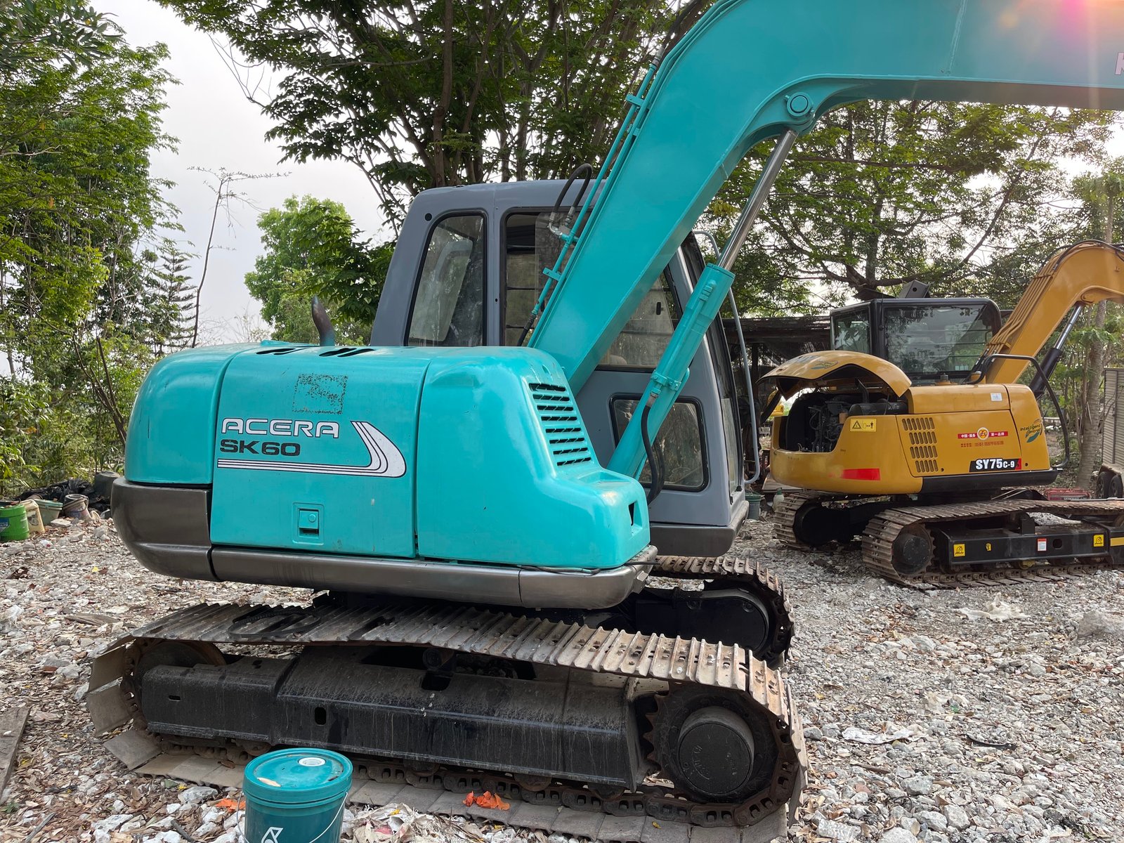 KOBELCO sk60-5 พร้อมใช้ มีไลน์หัวเจาะ เอกสารแจ้งจำหน่าย