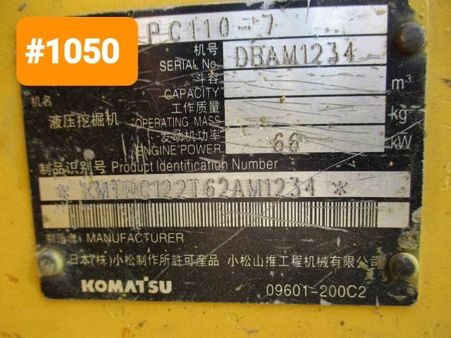 Komatsu PC110-7 รถเก่านอก ไฟฟ้าครบ มีลายแย็ก เอกสารแจ้งจำหน่าย