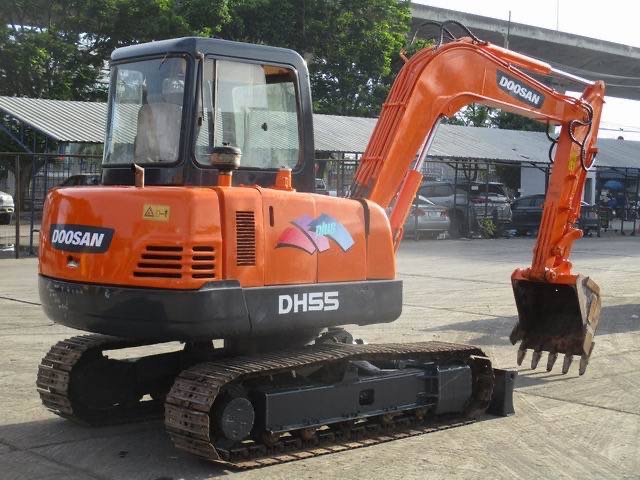 DOOSAN DH 55V รถเก่านอก แทร็คเหล็ก ผานดัน ลายแย็ค เอกสารแจ้งจำหน่าย
