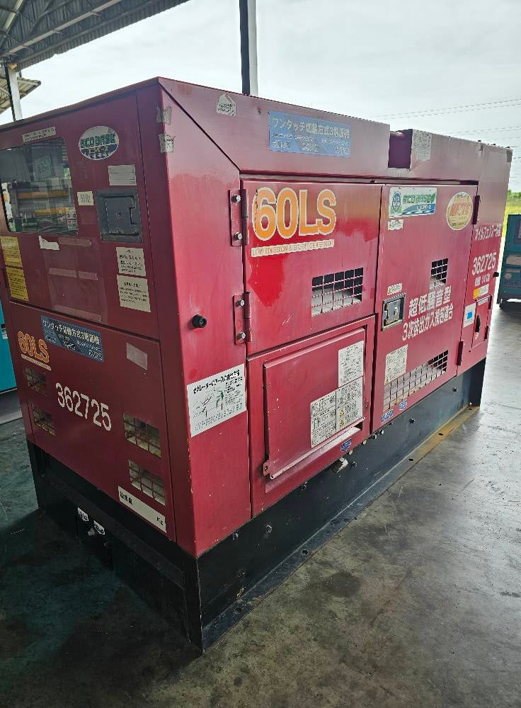 เครื่องปั่นไฟ DENYO รุ่น LSKIE ขนาด 60 KVA เครื่องยนต์ ISUZU 4JJ1 สภาพเดิมๆ เครื่องสวยๆ จากญี่ปุ่น พ