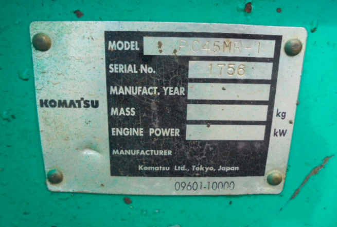 ขายรถขุด KOMATSU รุ่น PC45 MR-1 รุ่นใหม่ ยอดนิยม มือ2ญี่ปุ่นแท้ เครื่องยนต์ YANMAR 4สูบ แทรคเหล็กเดิ
