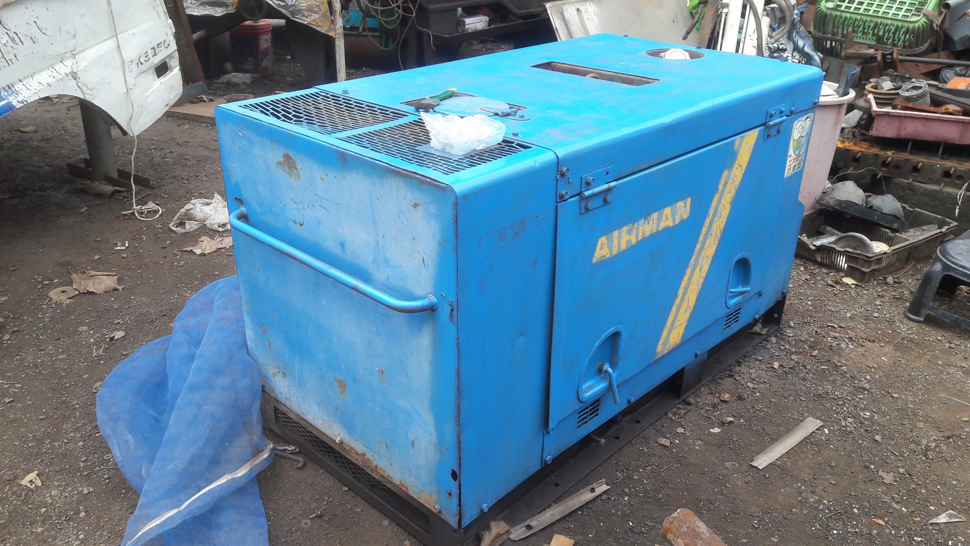 ขายปั้มลม Airman PDR90S 90 cfm 7 บาร์ เก่าญี่ปุ่น สภาพสวยเดิมๆจากนอก  โทร.084-542-4150