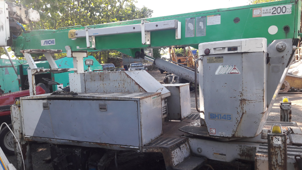 ขายกระเช้า AICHI SH145 พร้อเครื่อง ISUZU 3LB1 . เก่านอก 084-5424150