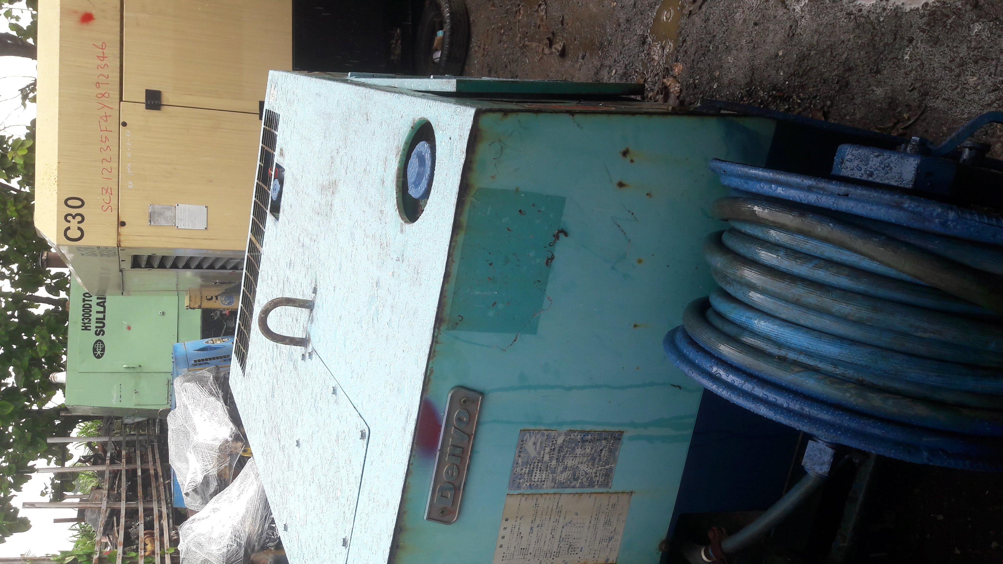 ขายเครื่องปั๊มลม DENYO DPS-130SS1 เก่านอก ขนาด 7 บาร์ 130 cfm