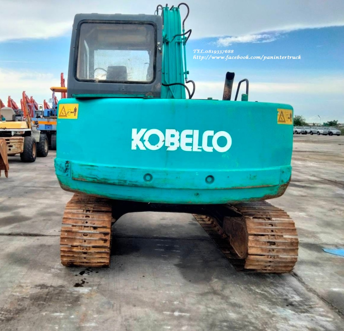รถขุด โกเบ KOBELCO SK60 -3 มาร์คทรี มีลายไปป์ปิ้ง ลายหัวเจาะ
