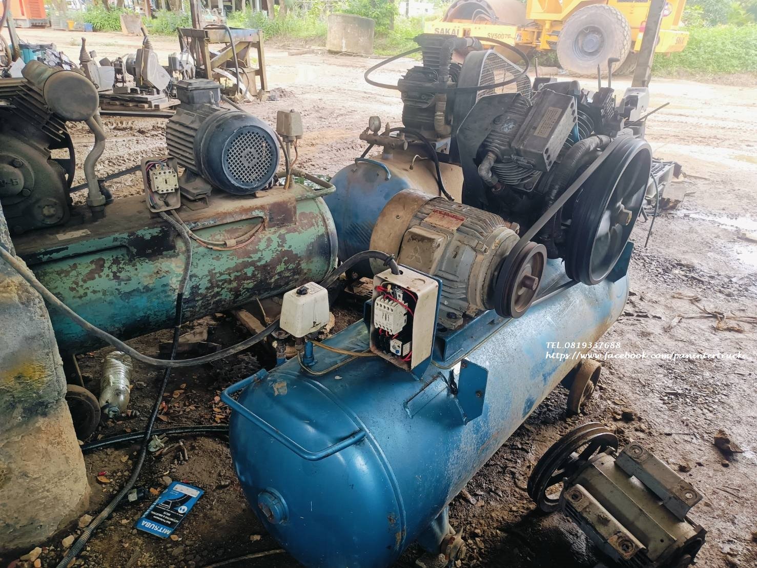 27,000 Uาท🇯🇵 FROM JAPAN งานนำเข้า #เครื่องปั๊มลม 220L.ลิตร #ELECTRIC AIR #COMPRESSOR #IWATA TP37PB