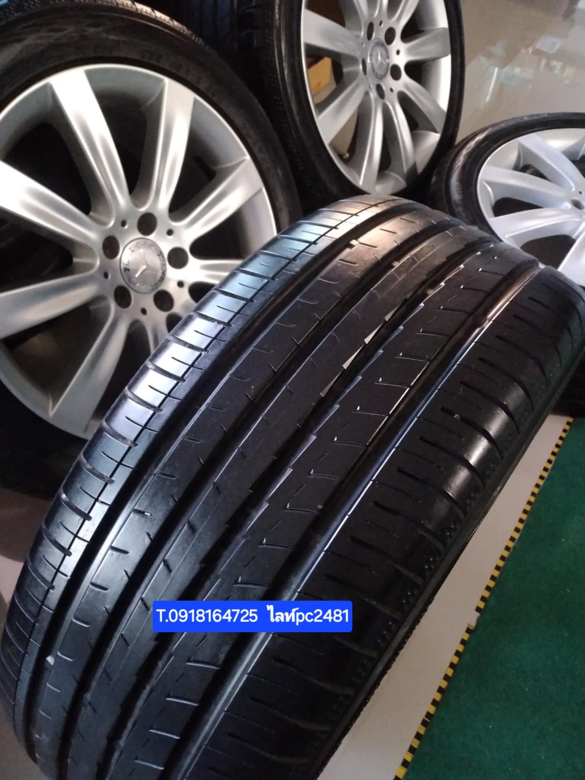 19,900 4วง ล้อBENZ 18นิ้ว แท้ Made in germany ยางดอกลึกสวยวิ่งน้อย Yokohama 255 45 18 ปี 20 กว้าง 8.5 ET43 ใส่ 5รู112 ไม่มีซ่อม สมบูรณ์สวย.
