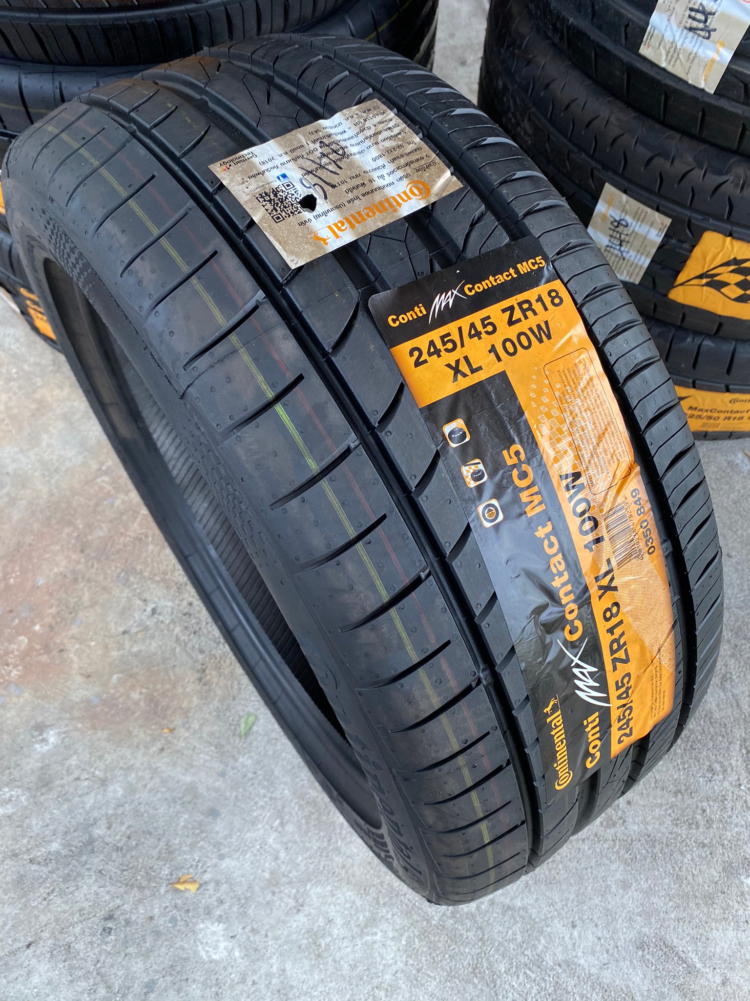 ยางใหม่ CONTINENTAL ContiMaxContact MC5 245/45-18 ปี18 ยางใหม่ CONTINENTAL ContiMaxContact MC5 245/45-18 ปี18