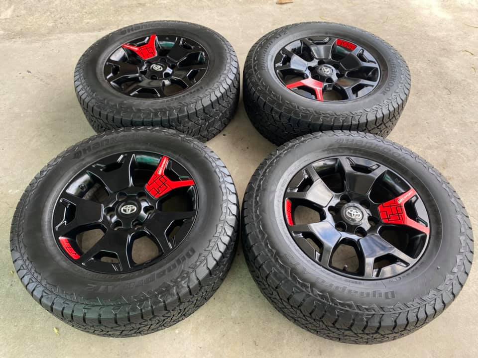 ล้อแท้ TOYOTA REVO Rocco ขอบ18 กว้าง7.5 6รู139.7 พร้อมยาง HANKOOK AT2 265/65R18 ปี21
