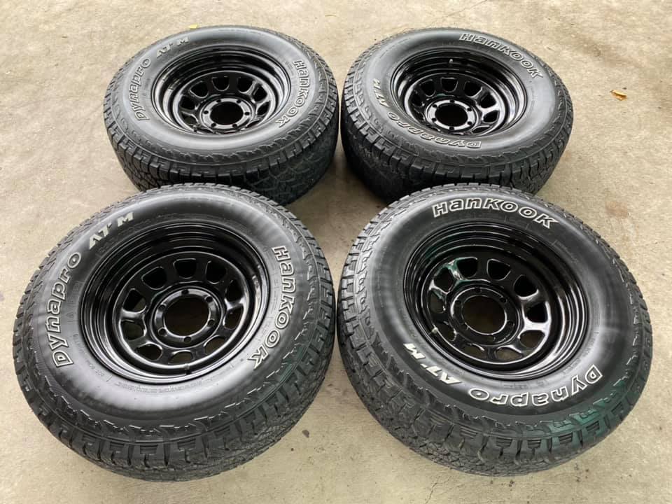 ล้อกระทะ Rock ขอบ16” 6รู139.7 กว้าง8” ET0 สวยมาก พร้อมยาง HANKOOK AT-M 265/70R16 ปี18