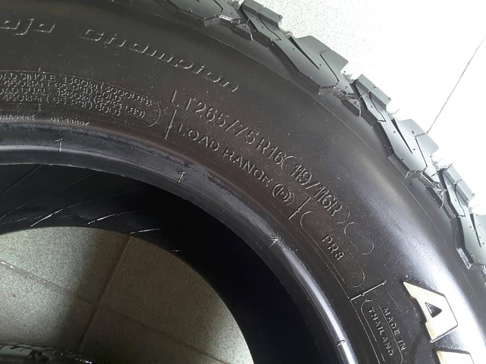 BF KO2 USA. 265-75-16 ปี19 สวยๆ 1ชุด BF KO2 USA. 265-75-16 ปี19 สวยๆ 1ชุด