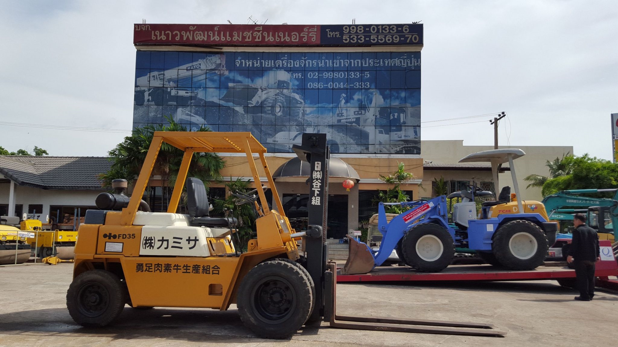 Komatsu FD35 งายาวเสาสูง 3 ม. นำเข้าจากญี่ปุ่น สภาพพร้อมใช้งาน