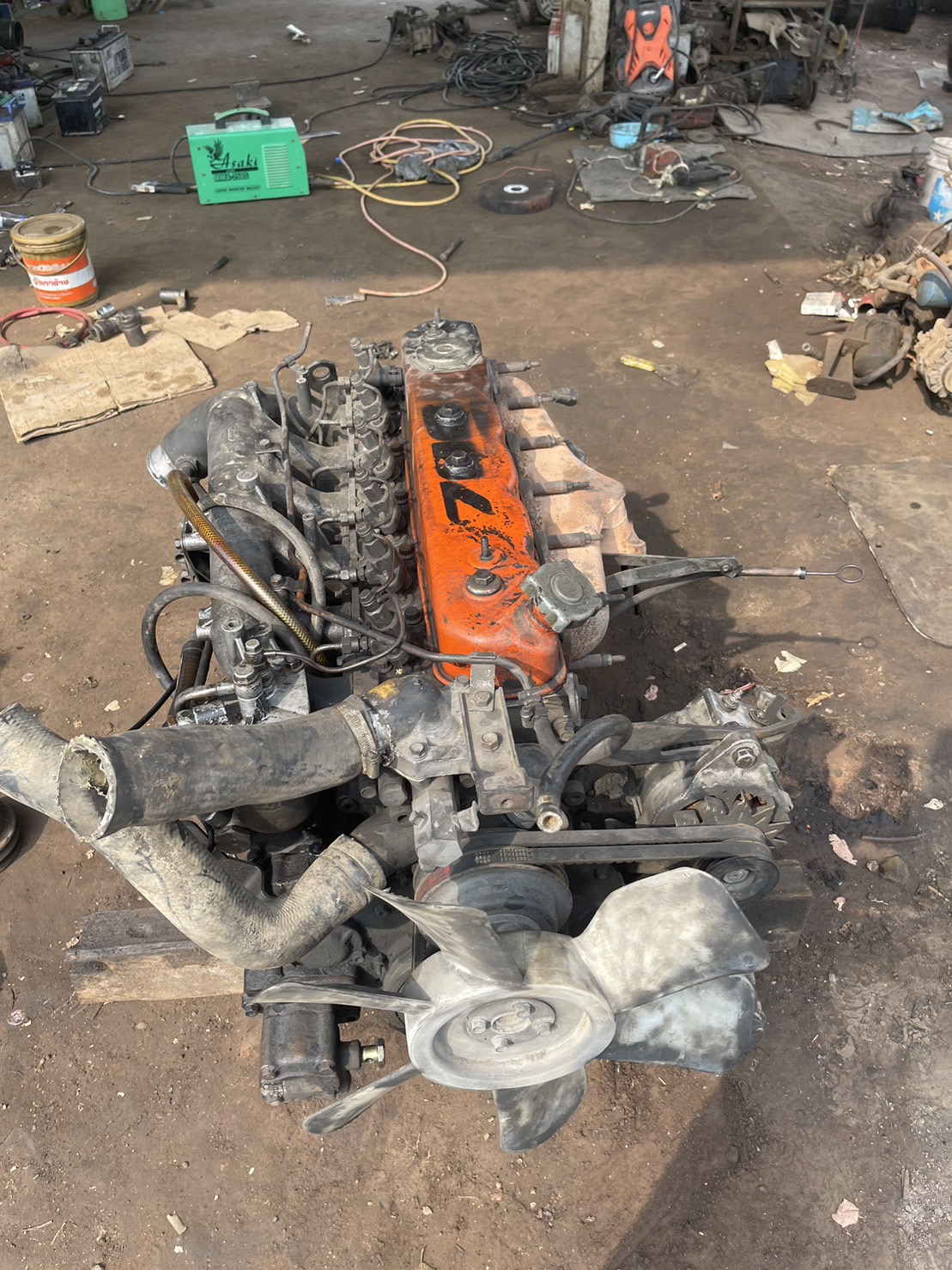 เครื่อง ISUZU 6BG1 185แรงม้าฝาส้ม 68000 บาท พร้อมใช้งาน