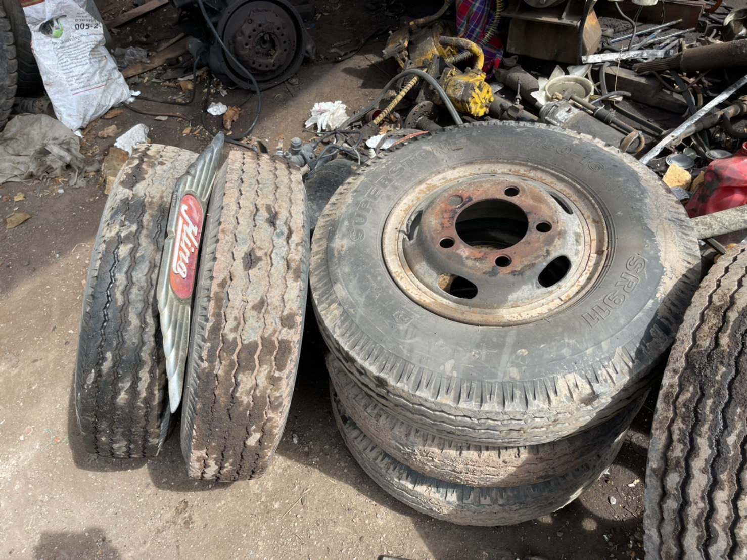 ยางพร้อมกระทะ 7.50-16