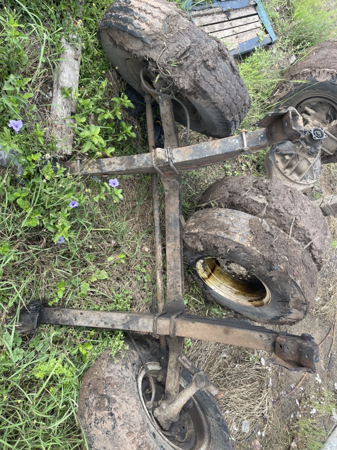 คานหน้า เพลาหลัง F พร้อมยาง