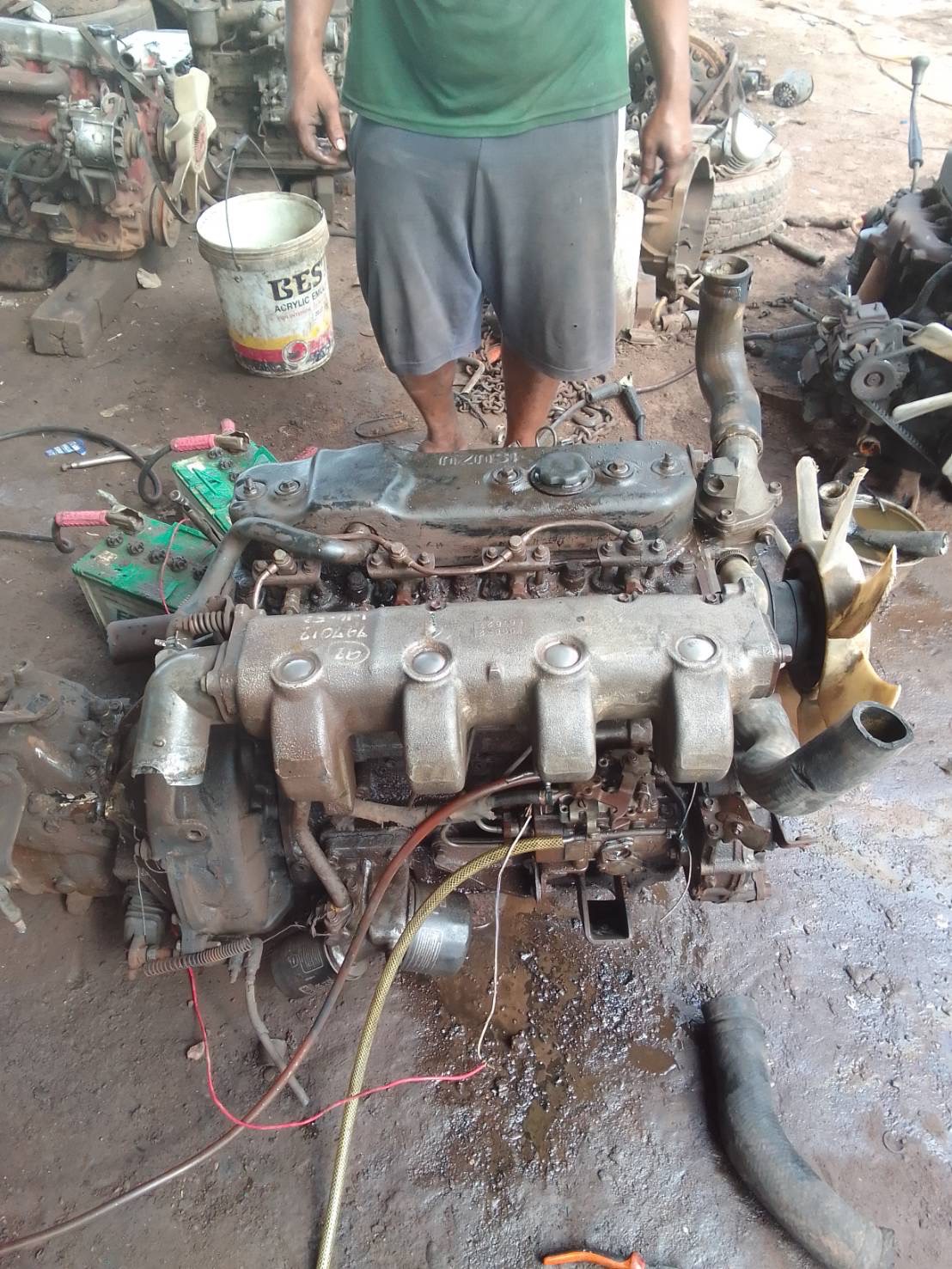 เครื่อง 4BE1 110แรงม้า 40000 บาท พร้อมเกียร์