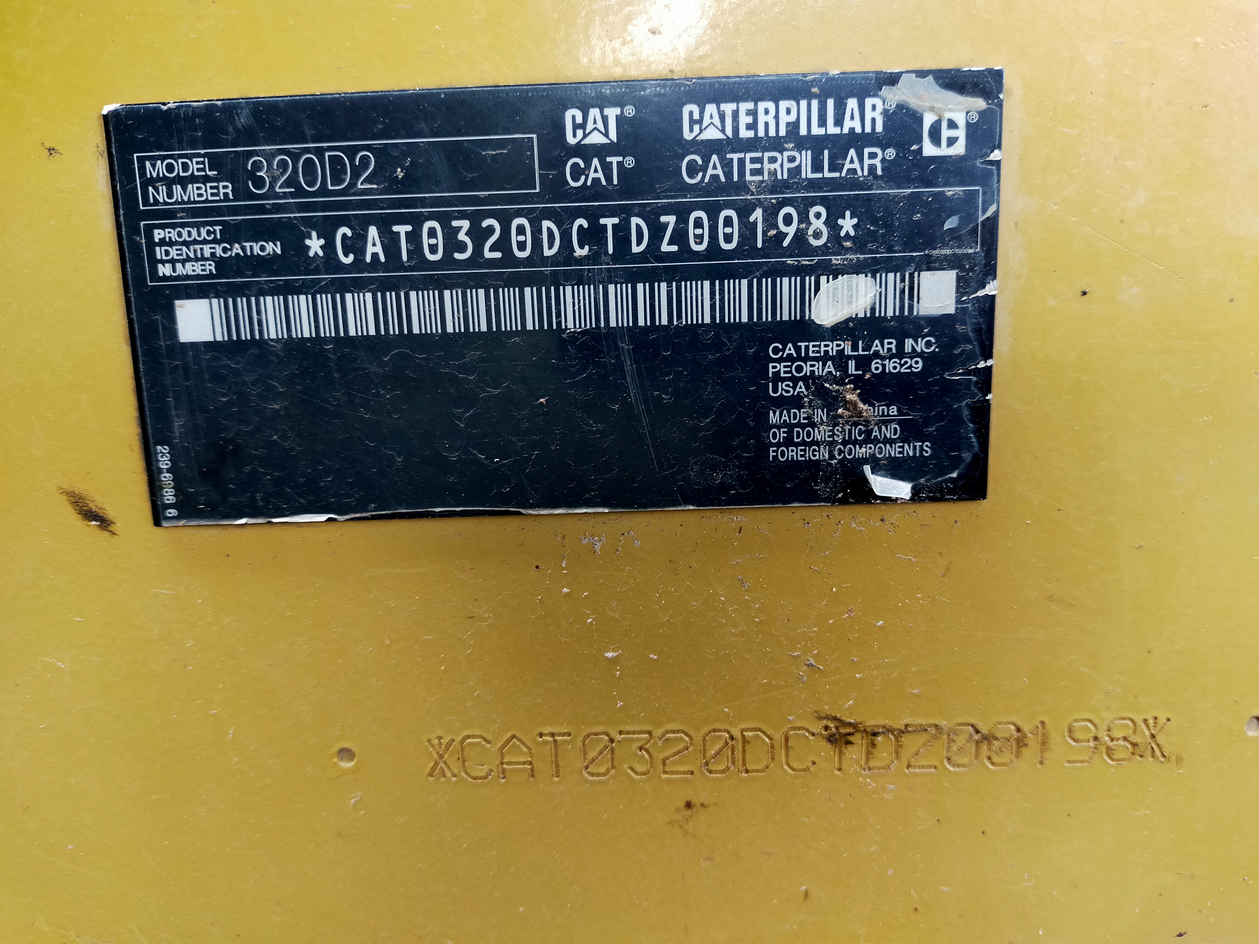 ขายรถแบคโฮ cat 320d 2 เอกสารแจ้งจำหน่าย