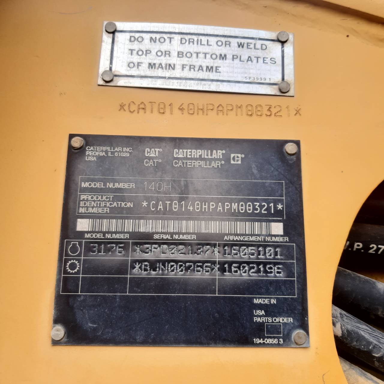 ขายรถเกรด CAT 140H เก่านอก