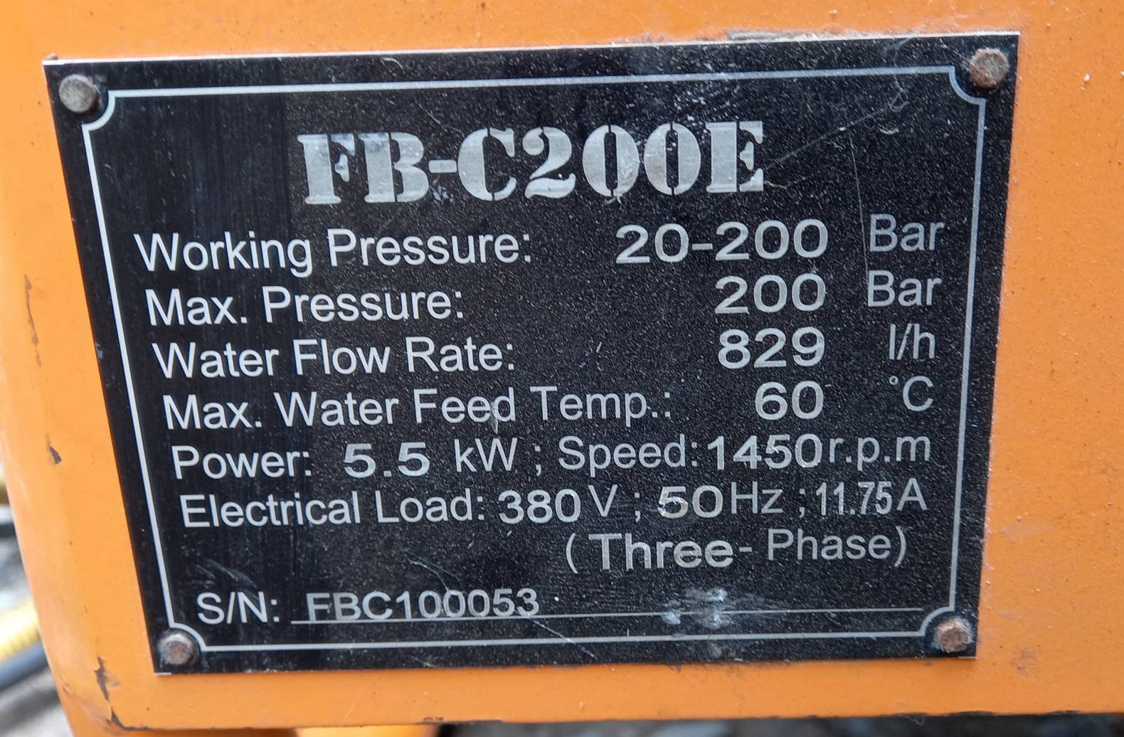 เครื่องฉีดน้ำแรงดันสูง 200 บาร์ เครื่องฉีดน้ำแรงดันสูง 200 บาร์