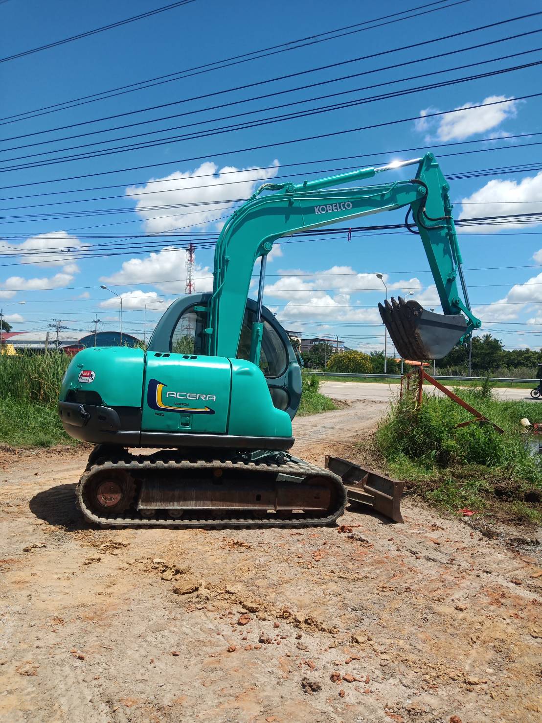 ขาย Kobelco sk60-3 มาร์คไฟว์ เก่านอก มีไลน์หัวเจาะ
