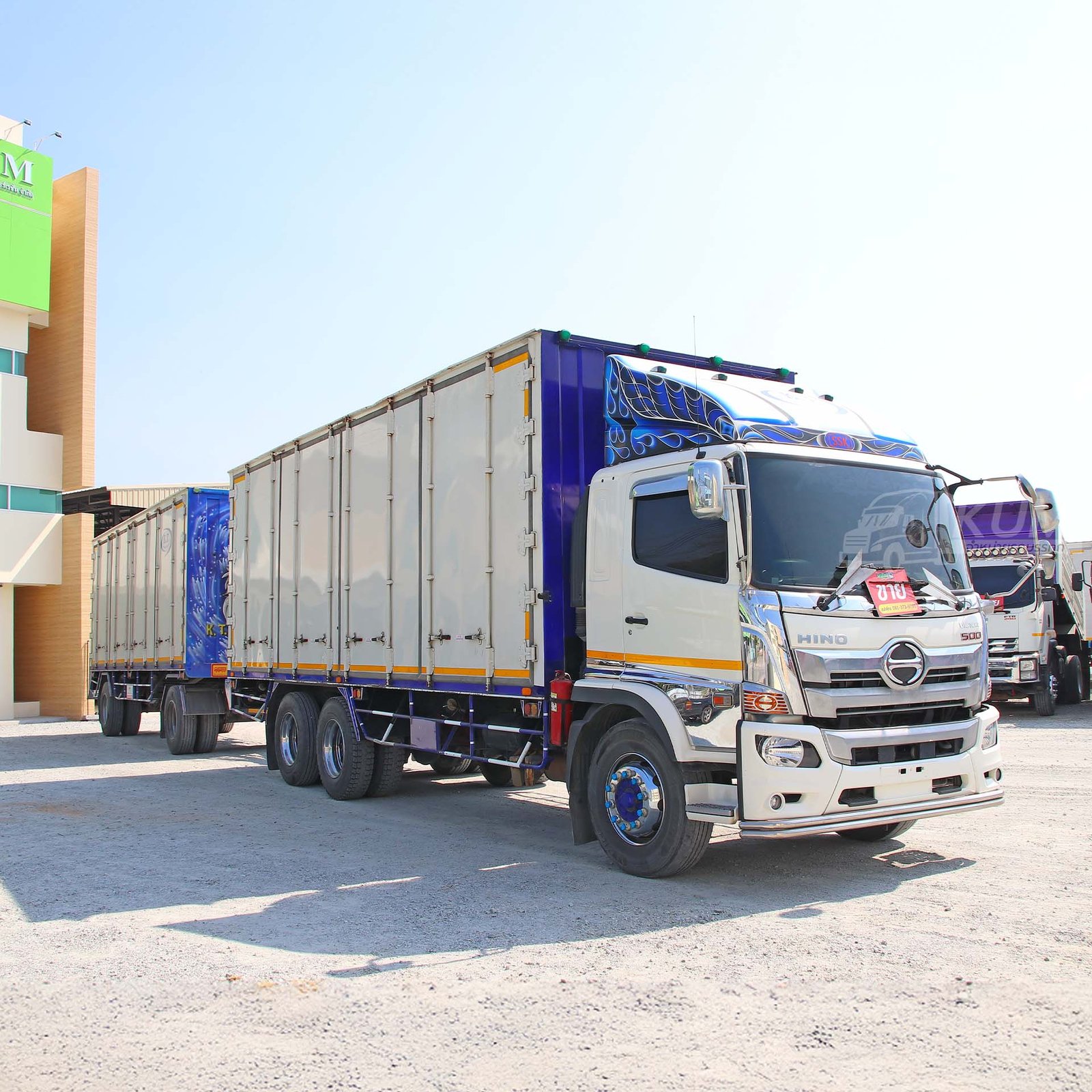 ผ่อน ลด ดอก สิบล้อตู้สิบบาน HINO 260 แรงม้า ปี 64 + หางตู้สิบบาน สองเพลา อู่สมศักดิ์ ปี 64  (6127 6128)