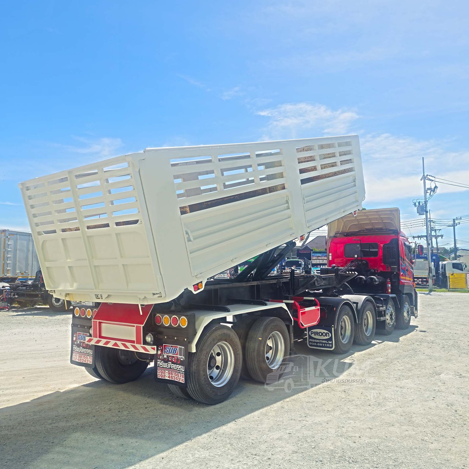 สด ลด VAT สิบล้อหัวลาก HINO VICTOR 500 344 แรงม้า ปี 66 + หางเซมิดั๊มพ์ สองเพลา อู่เดอะซัน ปี 65 (12