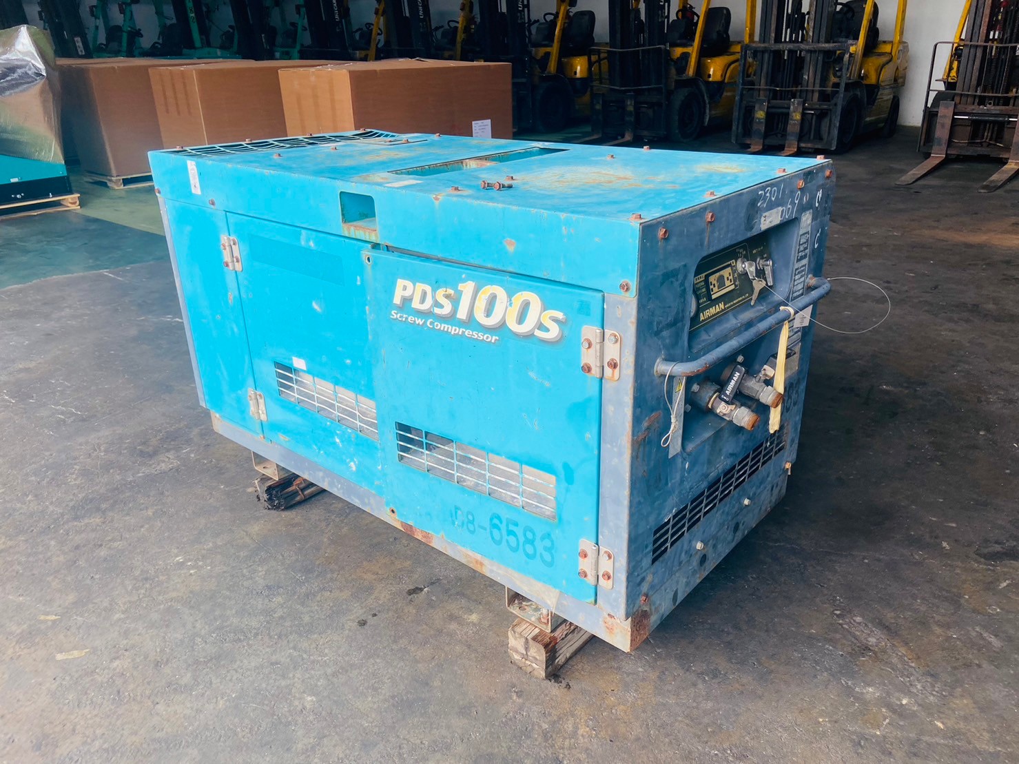 100CFM เครื่องปั๊มลม Airman PDS100S โทร.080-6565422 หนิง