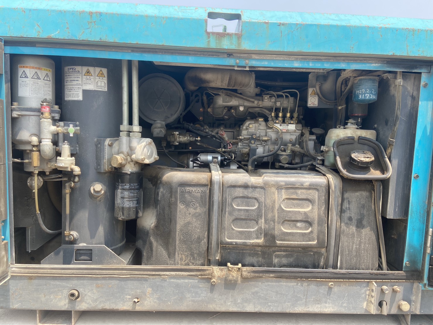 175CFM เครื่องปั๊มลม Airman PDS175S ปี2005 โทร.080-6565422 หนิง