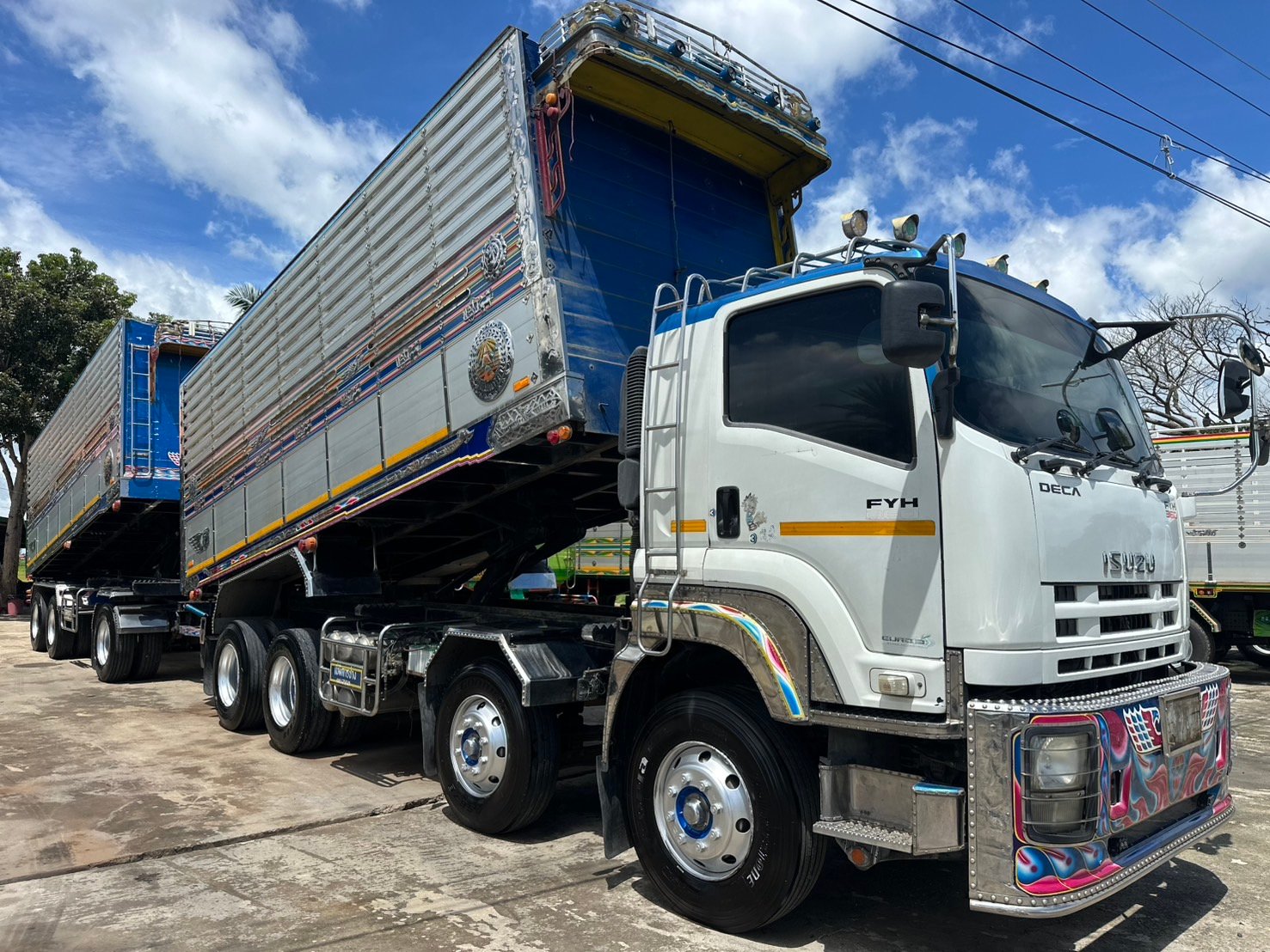 พ่วง FYH360 ปี 57 กระบะดั้มเกษตร อู่ เบิ้ม นครสวรรค์ รถท่าข้าวเดิม แม่ลูก ยาว 7 เมตร พร้อมใช้ ราคา 2